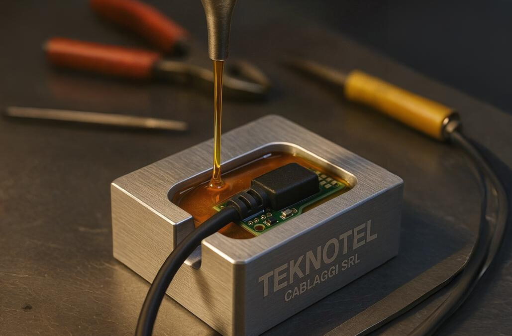 Resinatura per Cablaggi e Schede Elettroniche in stampi in alluminio – Teknotel Cablaggi Srl